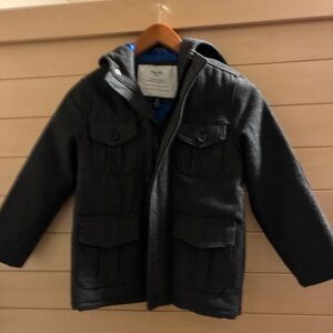 GAP Kids Charcoal Jacket with Blue Lining wool mix